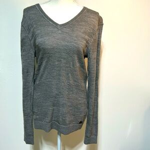 Armani Exchange Dark Grey Great Quality VNeck Women’s Dress Sweater Top Like New